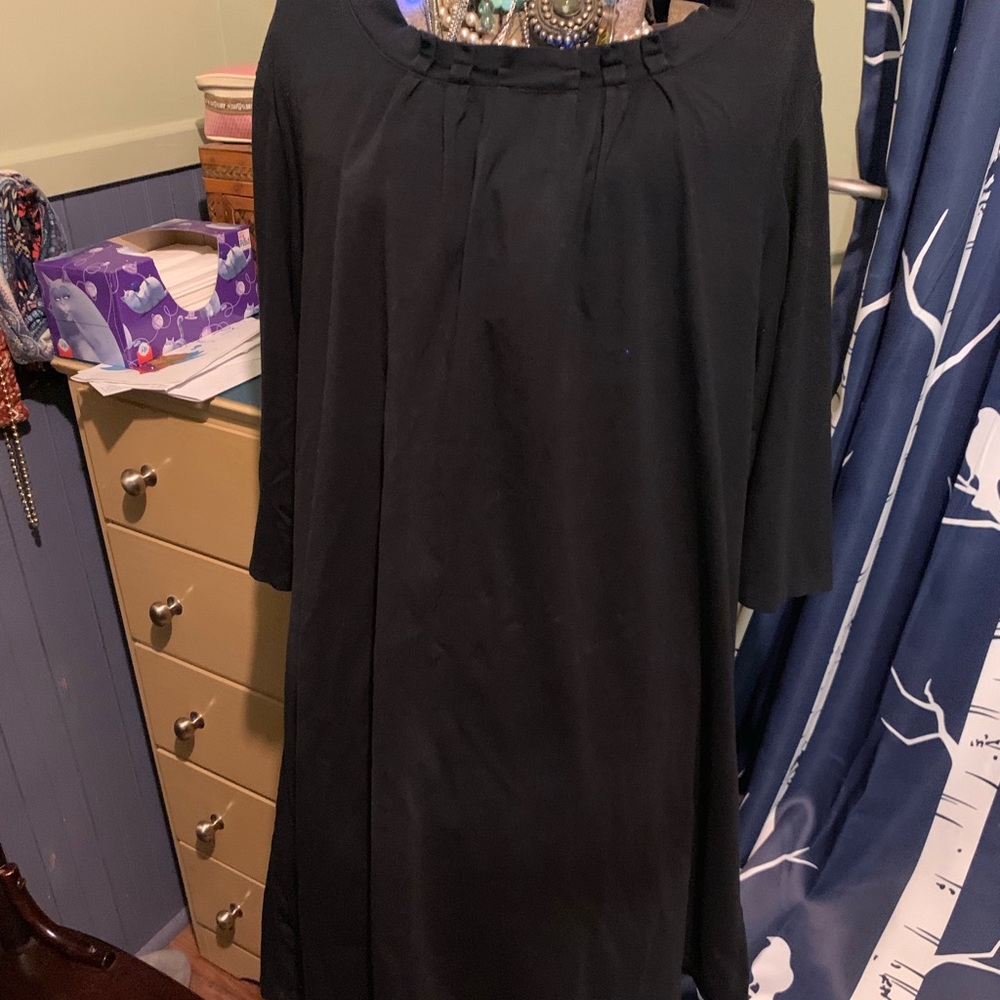 Well-loved J Jill (Pure) black trapeze dress!